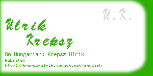 ulrik krepsz business card